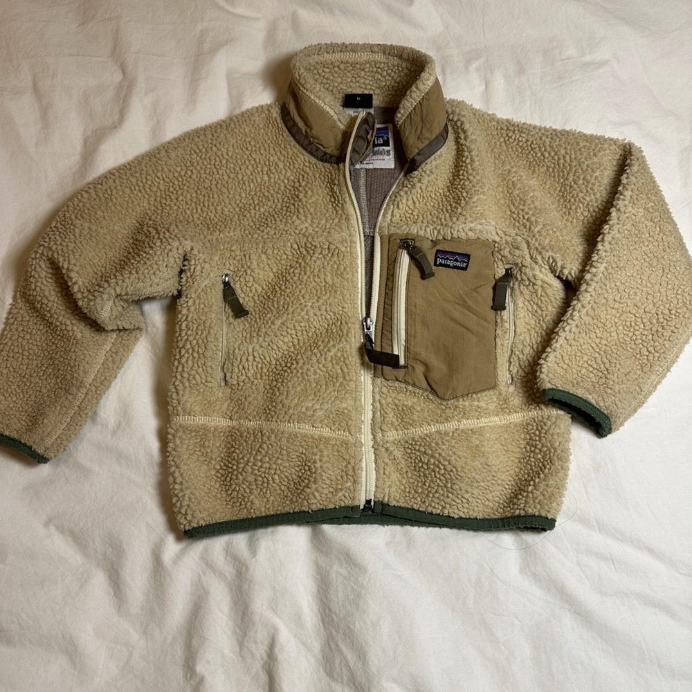 Patagonia Retro Vintage Kids Tan Fleece Jacket